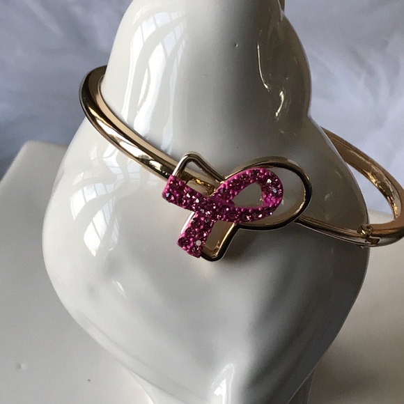  AWARENESS BRACELET GOLD WT PINK STONE - Picture 5 of 7